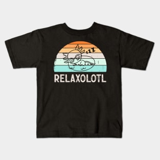 Relaxolotl Relaxing Cute Axolotl Amphibian Kids T-Shirt